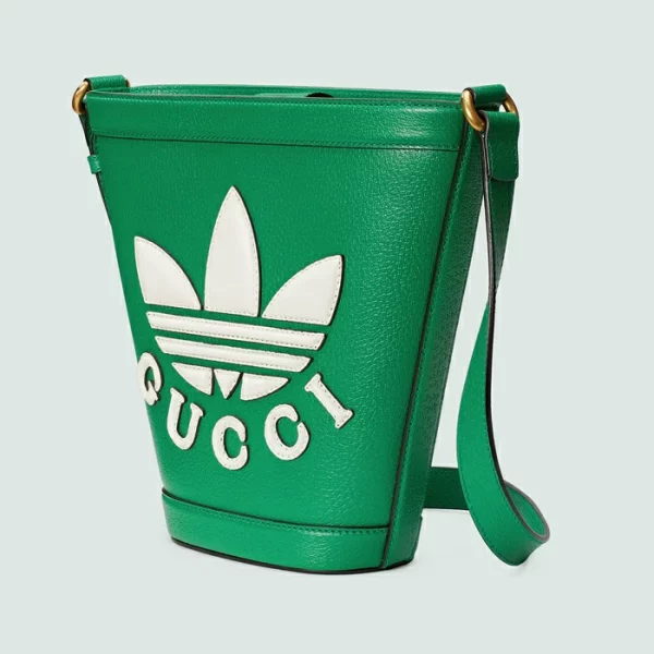 GUCCI Adidas X Bucket Bag - Green Leather