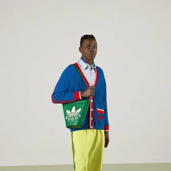 GUCCI Adidas X Bucket Bag - Green Leather