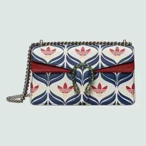 GUCCI Adidas X Dionysus Small Shoulder Bag - Off White And Red Leather