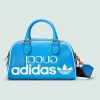 GUCCI Adidas X Medium Duffle Bag - Bright Blue Leather