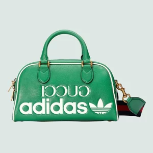 GUCCI Adidas X Medium Duffle Bag - Green Leather