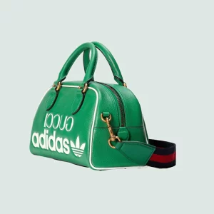 GUCCI Adidas X Medium Duffle Bag - Green Leather
