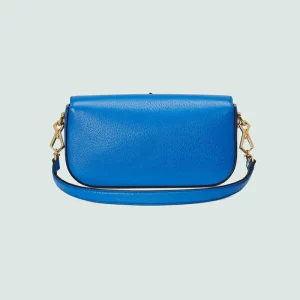 GUCCI Adidas X Small Horsebit Shoulder Bag - Bright Blue Leather