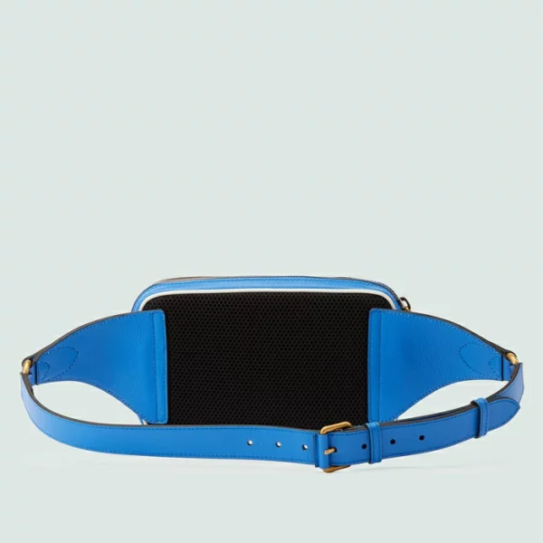 GUCCI Adidas X Trefoil Belt Bag - Bright Blue Leather