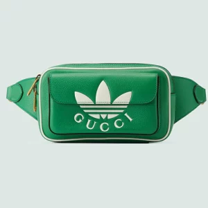 GUCCI Adidas X Trefoil Belt Bag - Green Leather