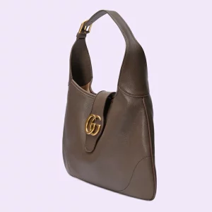 GUCCI Aphrodite Medium Shoulder Bag - Brown Leather