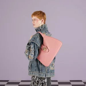 GUCCI Aphrodite Medium Shoulder Bag - Light Pink Leather