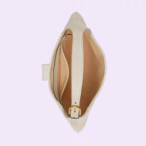 GUCCI Aphrodite Medium Shoulder Bag - White Leather