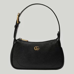 GUCCI Aphrodite Mini Shoulder Bag - Black Leather
