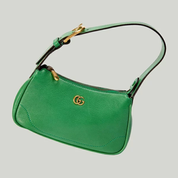 GUCCI Aphrodite Mini Shoulder Bag - Green Leather