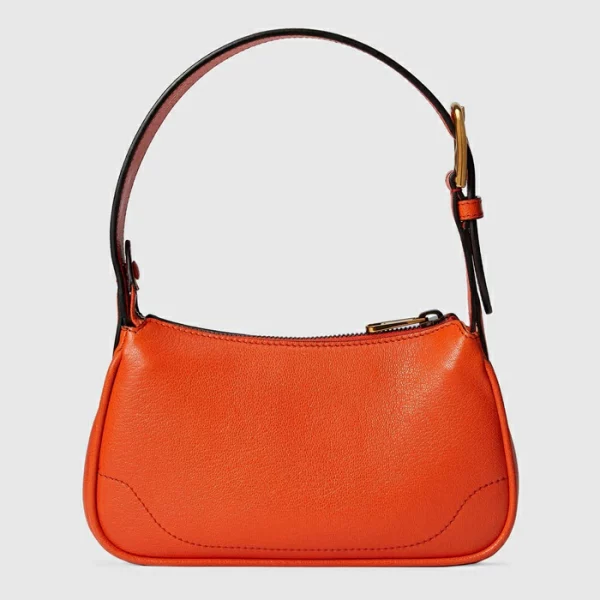 GUCCI Aphrodite Mini Shoulder Bag - Orange Leather