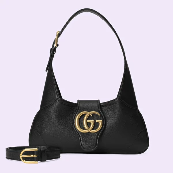 GUCCI Aphrodite Small Shoulder Bag - Black Leather