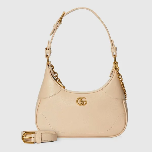 GUCCI Aphrodite Small Shoulder Bag - Ivory Leather