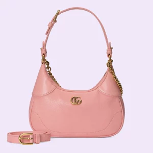 GUCCI Aphrodite Small Shoulder Bag - Light Pink Leather