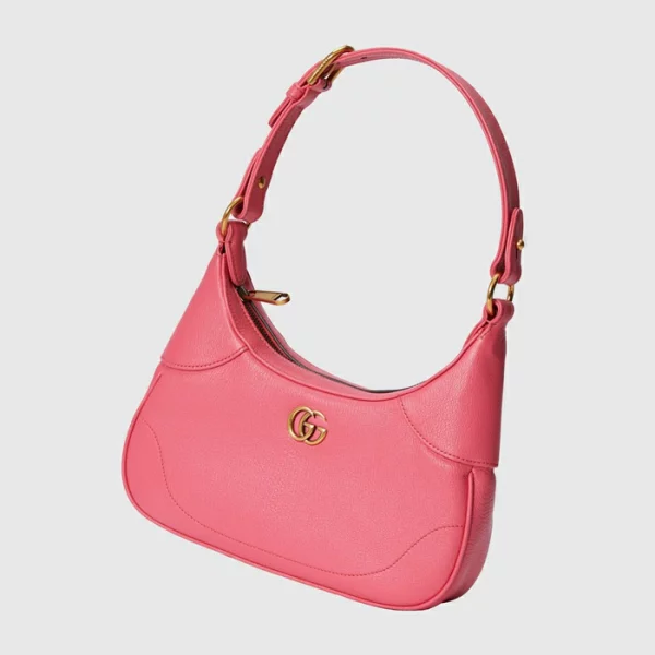 GUCCI Aphrodite Small Shoulder Bag - Pink Leather