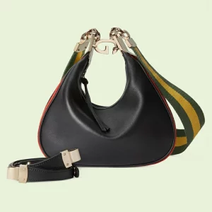 GUCCI Attache Small Shoulder Bag - Black Leather