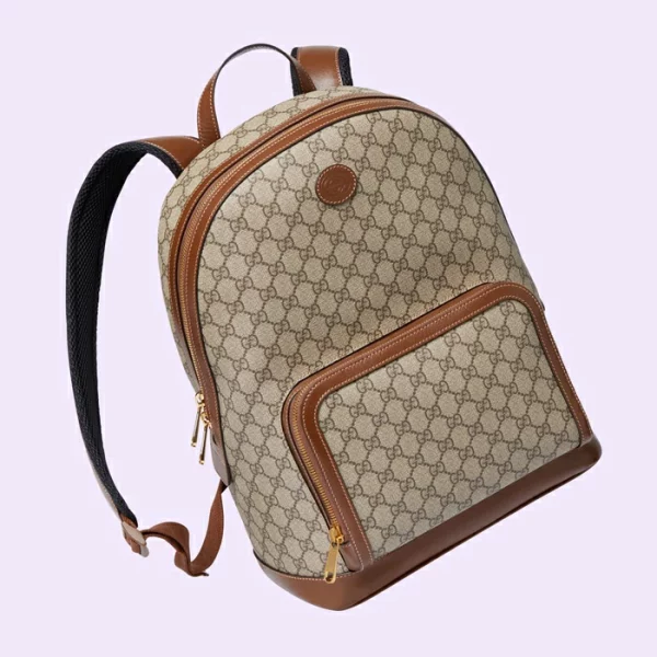 GUCCI Backpack With Interlocking G - Beige And Ebony Supreme