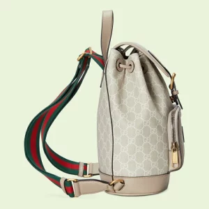 GUCCI Backpack With Interlocking G - Beige And White Gg Supreme