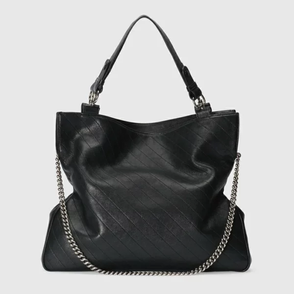GUCCI Blondie Medium Tote Bag - Black Leather