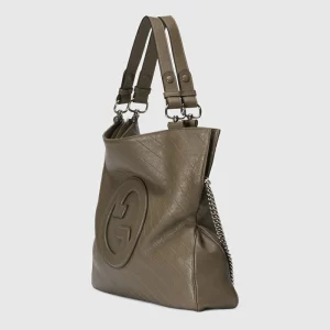 GUCCI Blondie Medium Tote Bag - Brown Leather