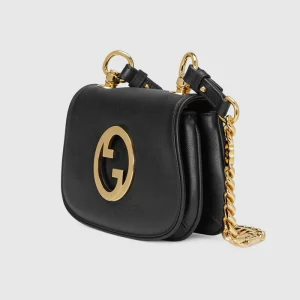 GUCCI Blondie Mini Shoulder Bag - Black Leather