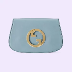 GUCCI Blondie Shoulder Bag - Light Blue Leather