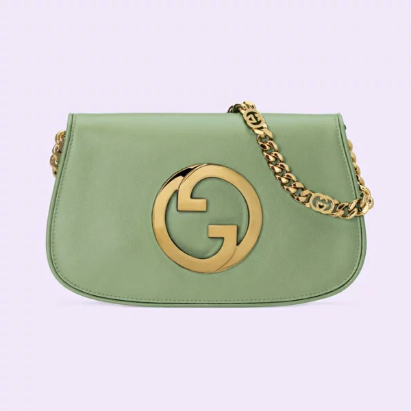 GUCCI Blondie Shoulder Bag - Light Green Leather