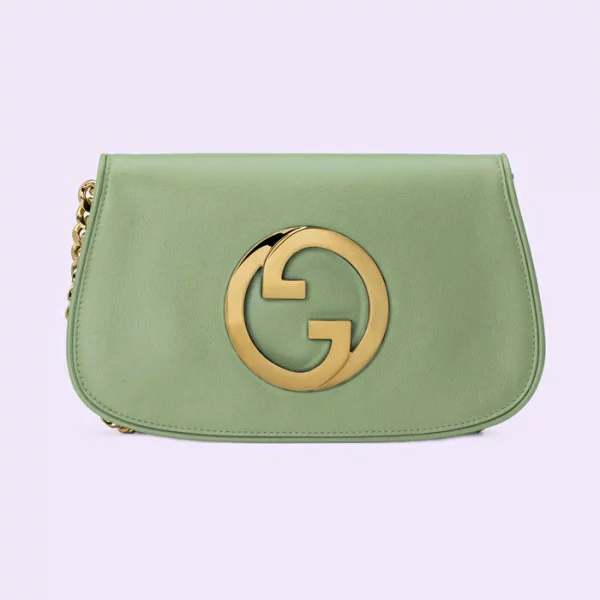 GUCCI Blondie Shoulder Bag - Light Green Leather