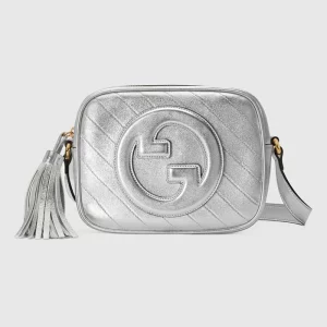 GUCCI Blondie Small Shoulder Bag - Metallic Silver Leather