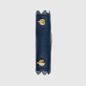GUCCI Blondie Small Top Handle Bag - Blue Leather