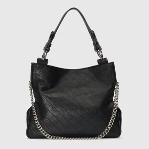 GUCCI Blondie Small Tote Bag - Black Leather