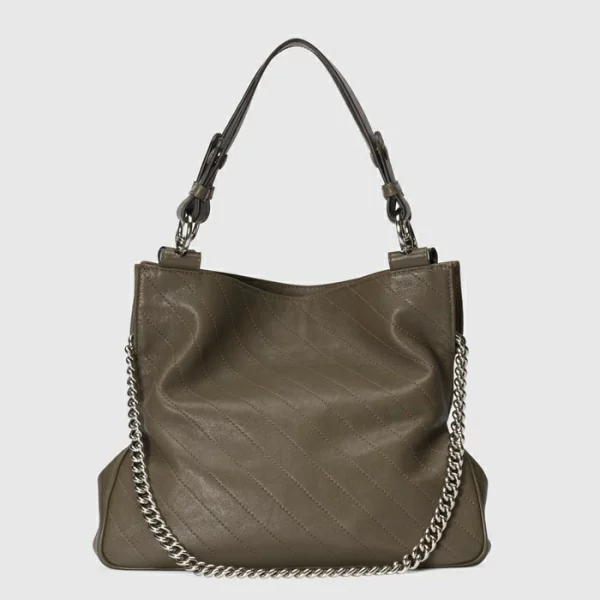 GUCCI Blondie Small Tote Bag - Brown Leather