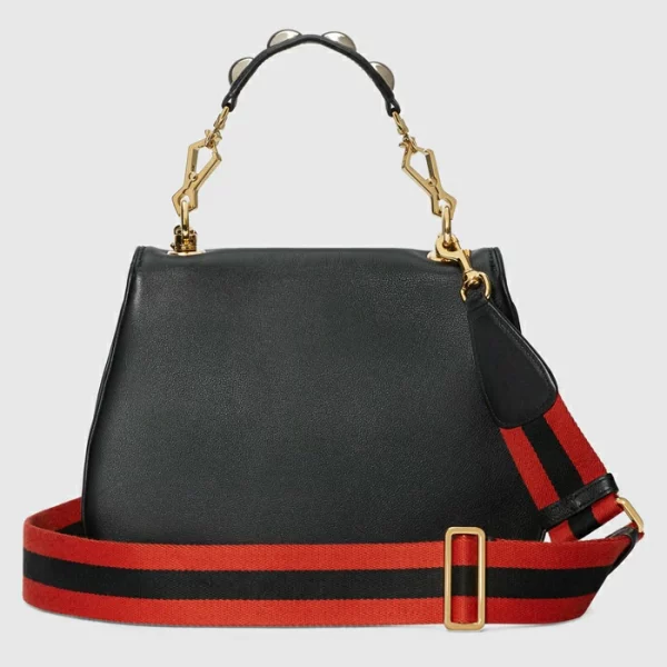 GUCCI Blondie Top Handle Bag - Black Leather