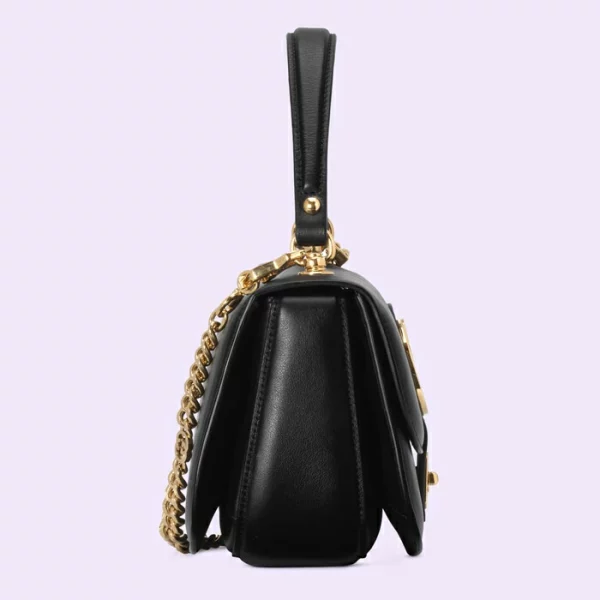 GUCCI Blondie Top-Handle Bag - Black Leather