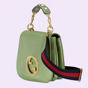 GUCCI Blondie Top Handle Bag - Light Green Leather
