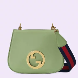 GUCCI Blondie Top Handle Bag - Light Green Leather