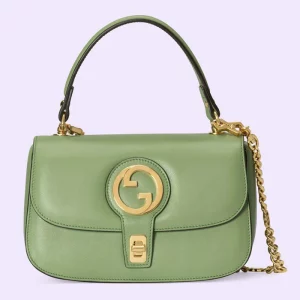 GUCCI Blondie Top-Handle Bag - Light Green Leather