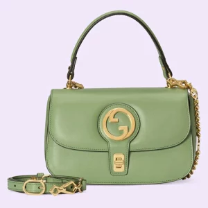 GUCCI Blondie Top-Handle Bag - Light Green Leather