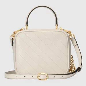 GUCCI Blondie Top Handle Bag - White Leather