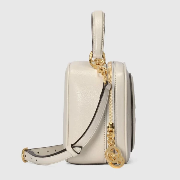 GUCCI Blondie Top Handle Bag - White Leather