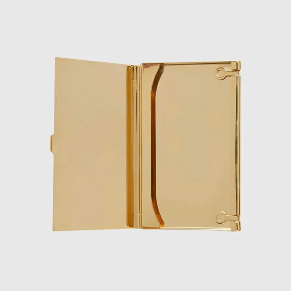 GUCCI Crystal Mini Bag With Animal Motif - Gold-Toned Metal