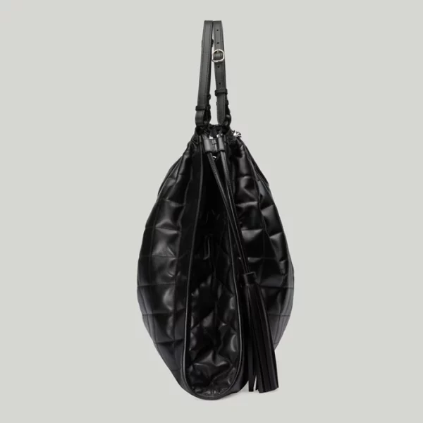 GUCCI Deco Large Tote Bag - Black Leather