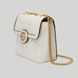 GUCCI Deco Mini Shoulder Bag - White Leather