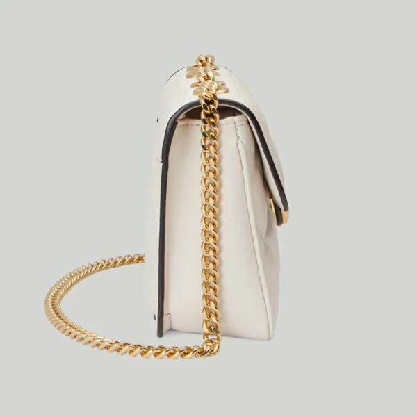 GUCCI Deco Mini Shoulder Bag - White Leather