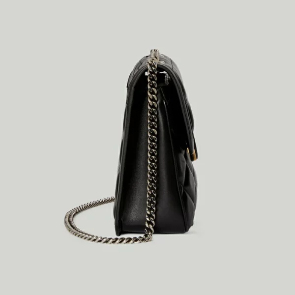 GUCCI Deco Small Shoulder Bag - Black Leather
