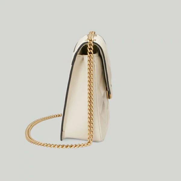 GUCCI Deco Small Shoulder Bag - Off White Leather