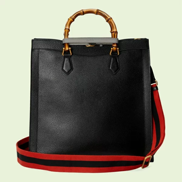 GUCCI Diana Large Tote - Black Leather
