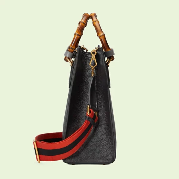 GUCCI Diana Medium Tote Bag - Black Leather