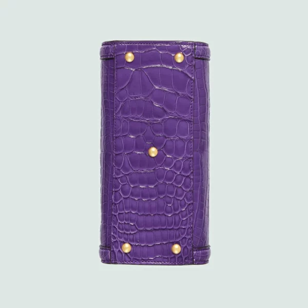 GUCCI Diana Mini Crocodile Bag - Purple