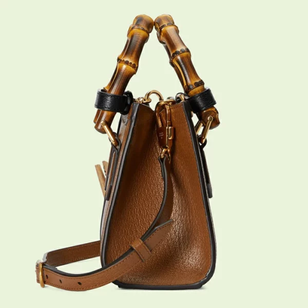 GUCCI Diana Mini Tote Bag - Cuir Leather